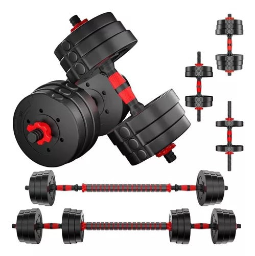 FitCore: Entrena Sin Excusas  (Kit de Pesas 44 LBS + Barra Acolchada ¡Gratis!)