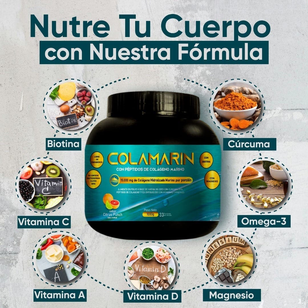 2 Colágeno Colamarin + 1 Magnesium Mix Obsequio: Salud y belleza en un solo producto.