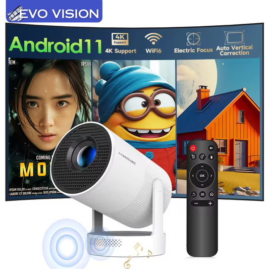 Evo Vision: Proyector HY300 4K - La Evolución del Entretenimiento Portátil: Inmersión Total en HD+